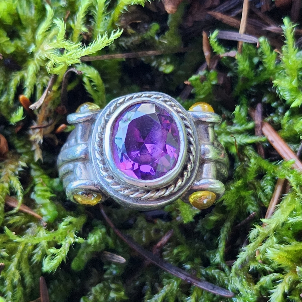 Amethyst Silver Ring Handcrafted In Thailand - image 8